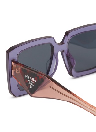 细节 - 点击放大 - PRADA - Transparent Square Acetate Sunglasses
