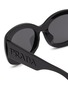 细节 - 点击放大 - PRADA - Oval Embossed Logo Acetate Sunglasses
