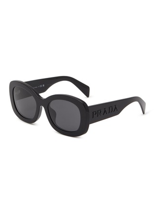 首图 - 点击放大 - PRADA - Oval Embossed Logo Acetate Sunglasses