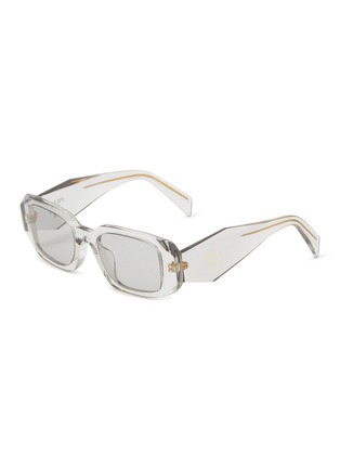 首图 - 点击放大 - PRADA - Transparent Rectangula Acetate Sunglasses
