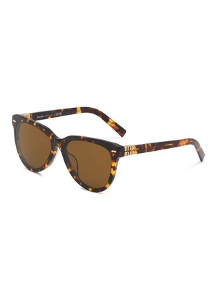 首图 - 点击放大 - MIU MIU - Havana Honey Phantos Stacked Logo Acetate Sunglasses