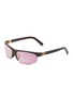 首图 - 点击放大 - MIU MIU - Half Rim Stacked Logo Acetate Sunglasses