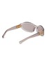 模特儿示范图 - 点击放大 - MIU MIU - Transparent Stacked Logo Acetate Sunglasses