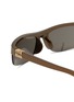 细节 - 点击放大 - MIU MIU - Half Rim Stacked Logo Metal Sunglasses