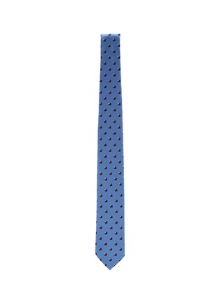 模特儿示范图 - 点击放大 - STEFANOBIGI MILANO - Geometric Jacquard Silk Satin Tie