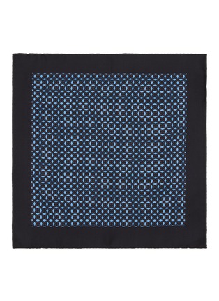 模特儿示范图 - 点击放大 - STEFANOBIGI MILANO - Geometric Silk Pocket Square