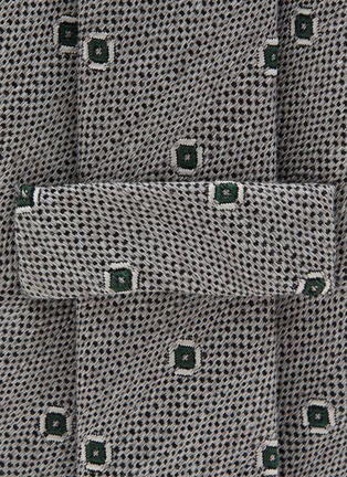 细节 - 点击放大 - STEFANOBIGI MILANO - Geometric Jacquard Silk Wool Tie