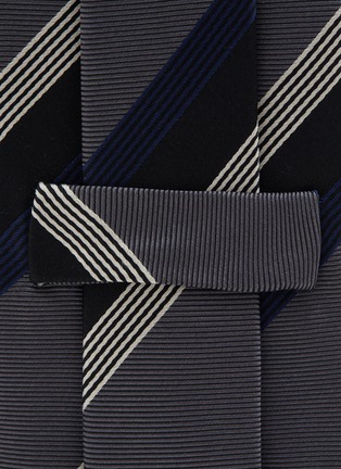细节 - 点击放大 - STEFANOBIGI MILANO - Classic Stripe Silk Tie