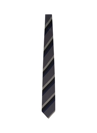 模特儿示范图 - 点击放大 - STEFANOBIGI MILANO - Classic Stripe Silk Tie