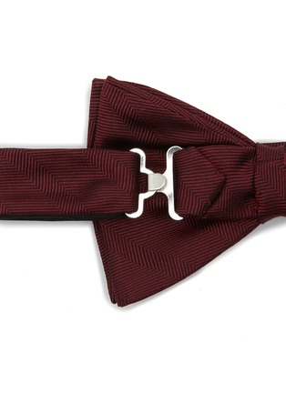 细节 - 点击放大 - STEFANOBIGI MILANO - Herringbone Silk Bow Tie