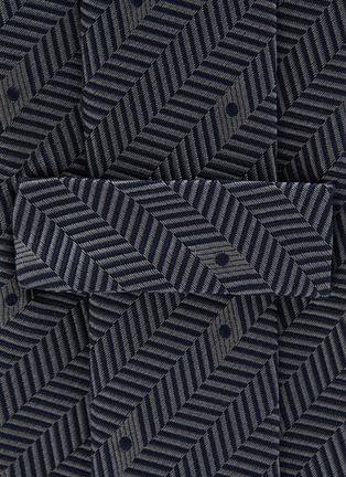 细节 - 点击放大 - STEFANOBIGI MILANO - Herringbone Jacqurd Silk Tie