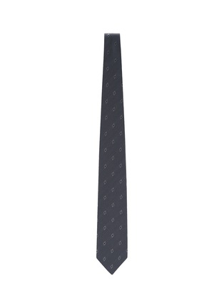 模特儿示范图 - 点击放大 - STEFANOBIGI MILANO - Herringbone Jacqurd Silk Tie