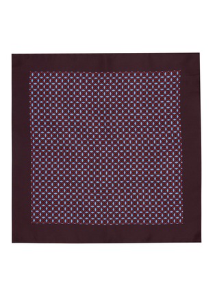 模特儿示范图 - 点击放大 - STEFANOBIGI MILANO - Geometric Silk Pocket Square
