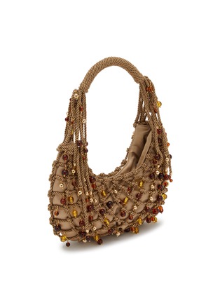 细节 - 点击放大 - ROSANTICA - Nod Crystal Embellished Satin Hobo Bag