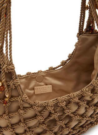 细节 - 点击放大 - ROSANTICA - Nod Crystal Embellished Satin Hobo Bag
