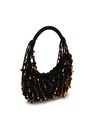 细节 - 点击放大 - ROSANTICA - Nod Crystal Embellished Satin Hobo Bag