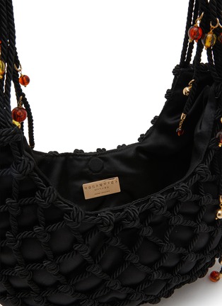细节 - 点击放大 - ROSANTICA - Nod Crystal Embellished Satin Hobo Bag