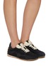 模特儿示范图 - 点击放大 - BOTTEGA VENETA - Orbit Ballet Nylon Suede Women's Sneakers