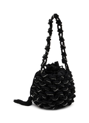 细节 - 点击放大 - ROSANTICA - Legame Large Strass Net Bucket Bag