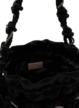 细节 - 点击放大 - ROSANTICA - Legame Large Strass Net Bucket Bag