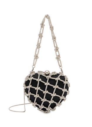 首图 - 点击放大 - ROSANTICA - Selene Capri Crystal Embellished Strass Net Clutch