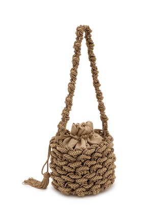 细节 - 点击放大 - ROSANTICA - Large Legame Strass Net Bucket Bag