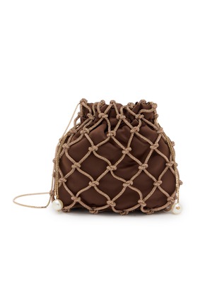 首图 - 点击放大 首图 - 点击放大 - ROSANTICA - Selene Capri Crystal Embellished Strass Net Clutch