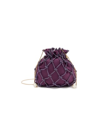 首图 - 点击放大 - ROSANTICA - Selene Capri Crystal Embellished Strass Net Clutch