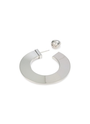 细节 - 点击放大 - ALAÏA - Aluminium Brass Blade Hoop Earrings