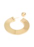 细节 - 点击放大 - ALAÏA - Aluminium Brass Blade Hoop Earrings