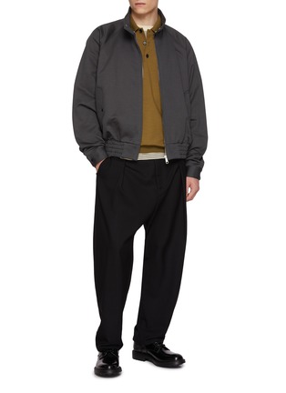 模特儿示范图 - 点击放大 - GOOD PEOPLE GOOD STITCHING GOOD PRODUCT - Zip Up Harrington Jacket