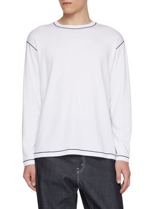 首图 - 点击放大 - GOOD PEOPLE GOOD STITCHING GOOD PRODUCT - Colour Stitch Cotton T-Shirt