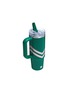 细节 –点击放大 - STANLEY - The Quencher ProTour Flip Straw Lid Tumbler 30oz — Emerald Chevron