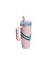 细节 –点击放大 - STANLEY - The Quencher ProTour Flip Straw Lid Tumbler 30oz — Peach Whip Chevron