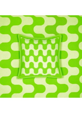 细节 –点击放大 - FRETTE - X Tara Bernerd Modernism Cushion 003 — Bright Lime/Cream