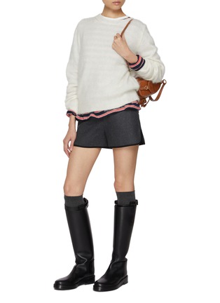 模特儿示范图 - 点击放大 - ATELIER EDITION - Mohair Wool Blend Knit Sweater