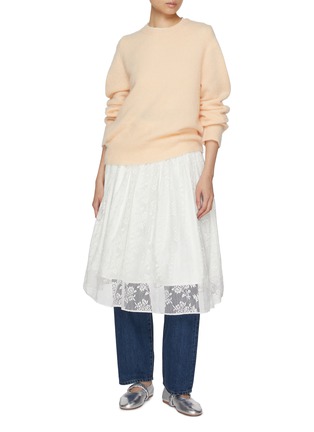 模特儿示范图 - 点击放大 - ATELIER EDITION - Mohair Wool Blend Knit Sweater