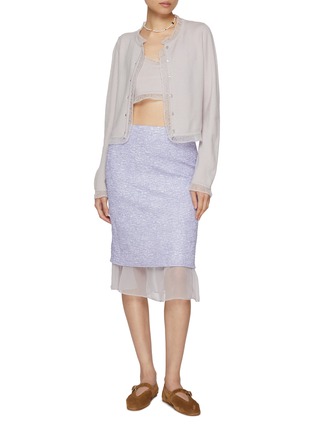 模特儿示范图 - 点击放大 - ATELIER EDITION - Cashmere Frill Knit Cardigan