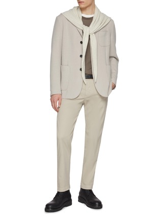 模特儿示范图 - 点击放大 - BARENA - Flat Front Elasticated Semi Jogger Pants