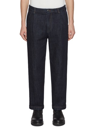 首图 - 点击放大 - BARENA - Pleated Carrot Dark Wash Jeans