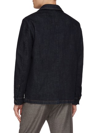 背面 - 点击放大 - BARENA - Dark Wash Denim Overshirt Jacket