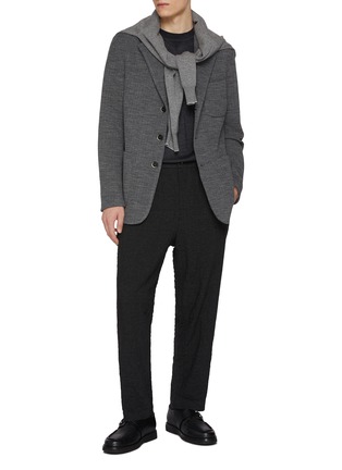 模特儿示范图 - 点击放大 - BARENA - Ameo Seeersucker Herringbone Pants