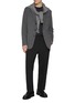 模特儿示范图 - 点击放大 - BARENA - Ameo Seeersucker Herringbone Pants