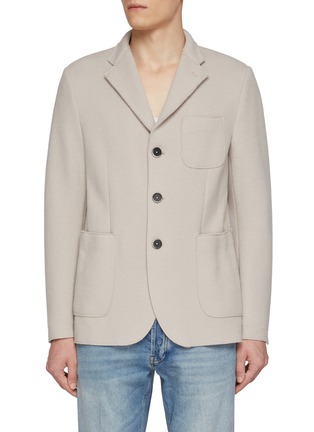 首图 - 点击放大 - BARENA - Patch Pocket Single Breasted Jersey Blazer
