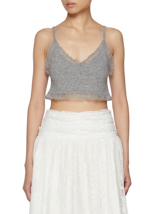 首图 - 点击放大 - ATELIER EDITION - Frilled Cashmere Knit Bustier Top