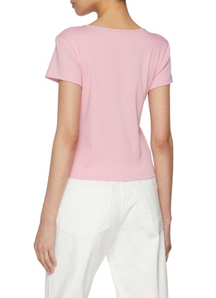 背面 - 点击放大 - ATELIER EDITION - Ribbed Darts Cotton Jersey T-Shirt