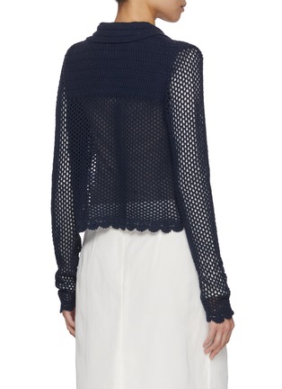 背面 - 点击放大 - ATELIER EDITION - 3D Flower Open Knit Cardigan