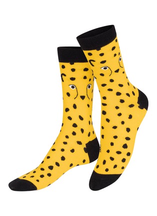 细节 –点击放大 - EAT MY SOCKS - Wild Cheetah Crew Socks