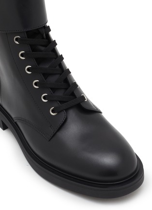 细节 - 点击放大 - GIANVITO ROSSI - 系带皮革短靴