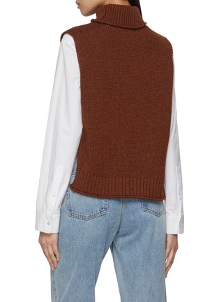 背面 - 点击放大 - BARRIE - Sleeveless Turtleneck Cashmere Knit Top